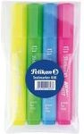 Pelikan Textmarker Neon-Textmarker 438, gelb, gr&uuml;n, blau, pink, Etui mit 4 St&uuml;ck