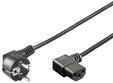 Pro Strom Kabel C13 2x90&deg; - Schwarz - 1.5m