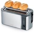 SEVERIN AT 2590, SEVERIN Toaster AT 2590 - brushed stainless steel/black
