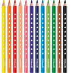 Buntstifte SILVERINO, dreieckig, dick, 12 Farben