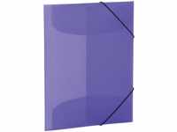 Elasticated folder A4 PP translucent violet