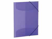 Elasticated folder A3 PP translucent violet