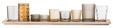 Sanga Tray w/Votive - Dark Brown - Set of 10