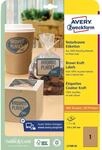 Avery L7109-25, Avery Brown kraft rectangular Product Labels (recycle)