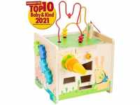 Small Foot 11732, Small Foot - Wooden Activity Cube and Motor Spiral