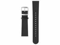 Wristband Black leather 40mm