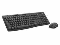 MK295 Silent - keyboard and mouse set - QWERTZ - Czech - graphite - Tastatur & Maus