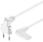Stromkabel C7 (2 pins) - Wei&szlig; - 3m - 90&deg;