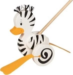 Goki 54959, Goki Wooden Push Figure Zebra Duck