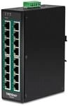 TRENDnet TI-PG160, TRENDnet TI-PG160 16-Port Industrial Gigabit PoE+ DIN-Rail Switch