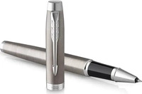 Parker 2143633, Parker IM Rollerball | Edelstahl mit Chrom-Zierteilen | feine Spitze
