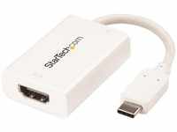 StarTech.com USB-C to HDMI Adapter with Power Delivery - 4K 60Hz UHD- White - USB 3.1