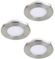FUEVA-Z recessed spotlight &Oslash;85 mm satin nickel 3-pack