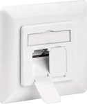 Pro CAT 6a wall plate flush mounting white - 2x RJ45 - Wei&szlig;