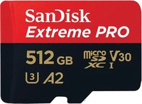 SANDISK SDSQXCD-512G-GN6MA, SANDISK Extreme Pro microSD/SD - 200MB/s - 512GB