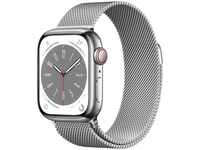 Apple MNJ83DH/A, Apple Watch Series 8 GPS + Cellular 41mm Silver Stainless...