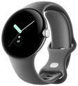 Google GA04303-DE, Google Pixel Watch LTE - Polished Silver with Charcoal Band