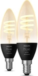 Philips 929003145202, Philips Hue White Ambiance E14 Filament Candle 2-Pack