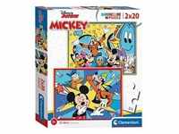 Puzzle Mickey Mouse 2x20st. Boden