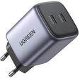 UGREEN 90573, UGREEN Nexode GaN 45W Dual USB-C PD Charger - Space Gray