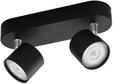 Philips STAR bar/tube black 2x4.5W SELV Dim