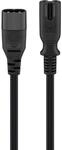 Pro Extension cord C7/C8 2 m black