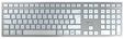 Cherry JK-1620PN-1, Cherry KC 6000 SLIM FOR MAC - Tastaturen - Nordisch - Silber