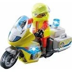 Notarzt-Motorrad mit Blinklicht