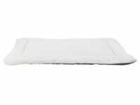 Farello lying mat plush/wooven fabric 90 × 65 cm white-grey/grey