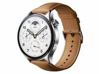 Watch S1 Pro - silver - smart watch with strap - brown