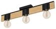BAILRIGG ceiling lamp 3L black/wood