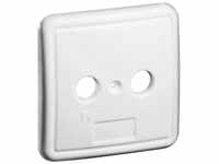 Pro 2 holes cover plate for antenna wall sockets white