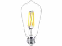 Philips LED-Lampe Classic ST64 5,9W/922-927 (60W) Clear WarmGlow Dimmable E27