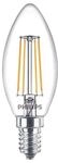 Philips LED-Lampe Classic Kerte 4.3W/827 (40W) Clear E14
