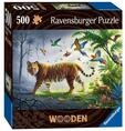 Ravensburger 10217514, Ravensburger Wooden Jungle Tiger 500p