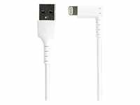 1m/3.3ft Angled Lightning to USB Cable - MFI Certified - White - Lightning...
