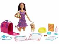 Barbie HKD86, Barbie Doll And Accessories Pup Adoption Playset With Doll 2 Puppies