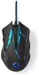 Nedis GMWD210BK, Nedis Gaming - mouse - USB - black - Maus (Schwarz)
