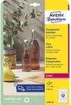 Avery Crystal clear labels (-20oC to +80oC)