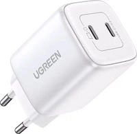 UGREEN 15327, UGREEN Nexode GaN 45W Dual USB-C PD Charger - White