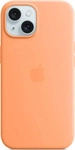 Apple MT0W3ZM/A, Apple iPhone 15 Silicone Case with MagSafe - Orange Sorbet