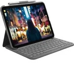 Logitech Slim Folio f&uuml;r iPad 10.Generation Oxford Grey Tablet-Tastatur mit...