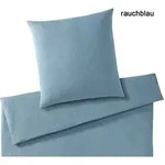 Elegante Bettw&auml;sche Smooth - 155x220 cm + 80x80 cmrauchblau