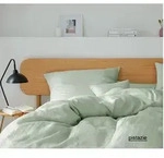 Elegante Bettw&auml;sche Breezee (weitere Farben) - 135x200 cm + 80x80 cmpistazie