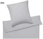 Elegante Bettw&auml;sche Chelsea - 155x220 cm + 80x80 cmsilber