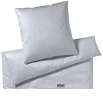 Elegante Bettw&auml;sche Solid - 135x200 cm + 80x80 cmsilber