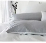 Elegante Soft-Flanell Bettw&auml;sche Tender - 135x200 cm + 80x80 cmsilver