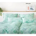 Elegante Bettw&auml;sche Lucid - 135x200 cm + 80x80 cmt&uuml;rkis gr&uuml;n