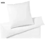 Elegante Bettw&auml;sche Solid Jersey- 135x200 cm + 40x80 cmweiss