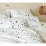 Elegante Mako-Jersey Bettw&auml;sche Pretty - 135x200 cm + 80x80 cmbleu